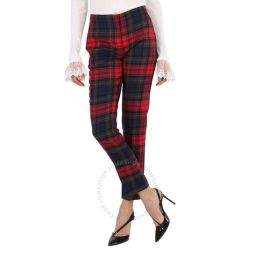 Hanover Plaid Wool Trousers, Brand Size 4 (US Size 2)
