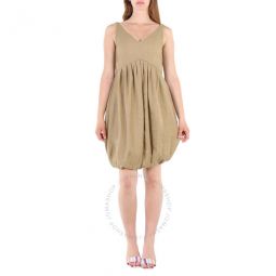 Honey Linen Blend Bubble Hem Dress, Brand Size 10 (US Size 8)