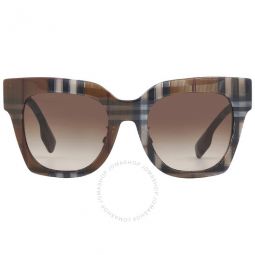 Kitty Brown Gradient Butterfly Ladies Sunglasses