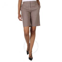 Ladies Birch Brown Mae Prince Of Wales Check Shorts, Brand Size 10 (US Size 8)