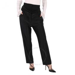 Ladies Black Lombardy Double-waisted Jersey Pants, Brand Size 4 (US Size 2)