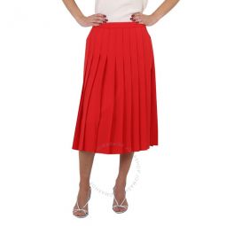 Ladies Cady Pleated Skirt In Bright Red, Brand Size 8 (US Size 6)