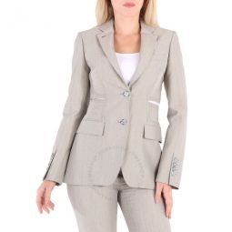 Ladies Cut-out Detail Technical Wool Blazer, Brand Size 4 (US Size 2)