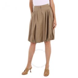 Ladies Driftwood Linen Blend Bubble Hem Skirt, Brand Size 8 (US Size 6)