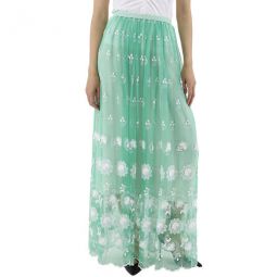 Ladies Floor-length Embroidered Tulle Skirt, Brand Size 4 (US Size 2)