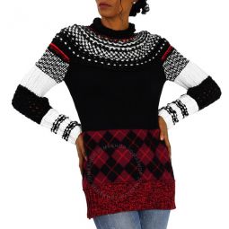 Ladies Hand-knitted Yoke Cashmere Wool Sweater, Size X-Small