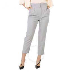 Ladies Heather Melange Cutout Detail Wool Tailored Trousers, Brand Size 10 (US Size 8)