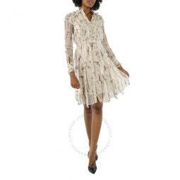 Ladies Isla Ruffle Detail Long-sleeve Dress, Brand Size 6 (US Size 4)