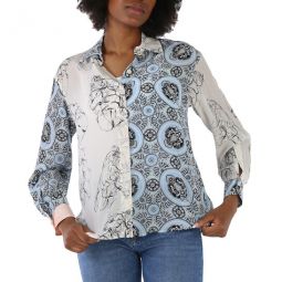 Ladies Juliette Silk Oversized Shirt, Brand Size 4 (US Size 2)