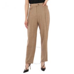 Ladies Pecan Melange Tailored Trousers, Brand Size 12 (US Size 10)
