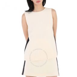 Ladies Sleeveless Wool Silk Satin Stripe Top, Brand Size 4 (US Size 2)