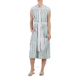 Ladies Scribble Stripe Cotton Shirt Dress, Brand Size 8 (US Size 6)