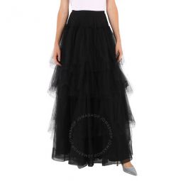 Ladies Skirts Runway Black Tulle Tiered Skirt, Brand Size 10