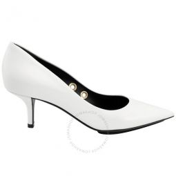 Ladies White Aubri Pointed Toe Pumps, Brand Size 40 ( US Size 10 )