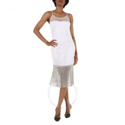 Ladies White Osanna Fishnet Dress, Brand Size 8 (US Size 6)