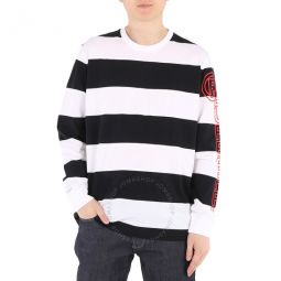 Laxley Stripe Cotton Oversized Long-sleeve T-shirt, Size Small
