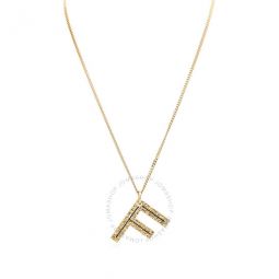 Light Gold Alphabet F Charm Gold-Plated Necklace