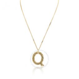 Light Gold Alphabet Q Charm Gold-Plated Necklace