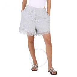 Light Pebble Grey Lace And Cotton Shorts, Size XX-Small