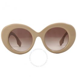 Margot Brown Gradient Round Ladies Sunglasses