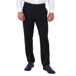 Mens Black Classic Fit Wool Cashmere Tailored Pants, Brand Size 60 (Waist 42.1)