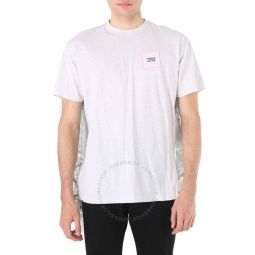 Mens Chantilly Lace Cape Detail Cotton Oversized T-shirt, Size Large