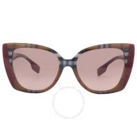 Meryl Pink Gradient Dark Brown Cat Eye Ladies Sunglasses