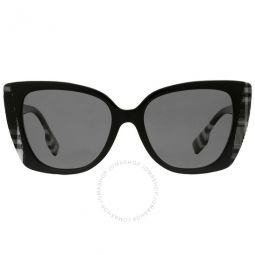 Meryl Polarized Dark Grey Butterfly Ladies Sunglasses