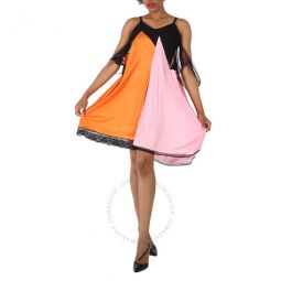 Midi Dress In Bright Orange, Size One Size