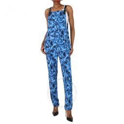 Ripple-Print Jumpsuit In Ink Blue, Brand Size 6 (US Size 4)