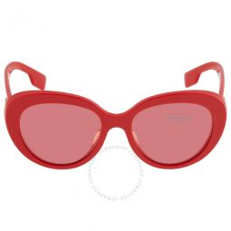 Rose Pink Oval Ladies Sunglasses