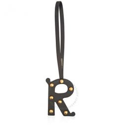 Studded Leather Alphabet R Charm
