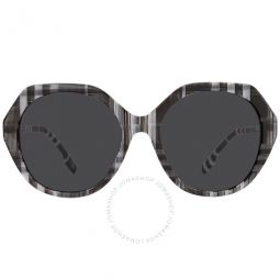 Vanessa Dark Gray Irregular Ladies Sunglasses