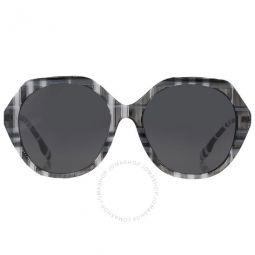 Vanessa Dark Grey Geometric Ladies Sunglasses