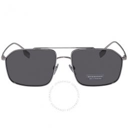 Webb Dark Grey Pilot Mens Sunglasses