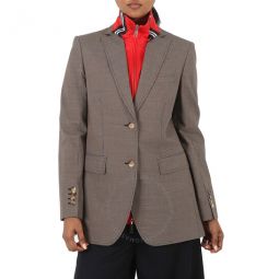Wool Cotton Track Top Detail Tailored Jacket, Brand Size 10 (US Size 8)