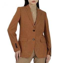 Wool Silk Cotton Blazer Jacket, Brand Size 6 (US Size 4)