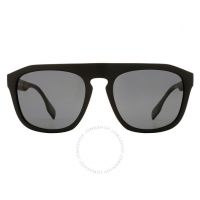 Wren Polarized Dark Grey Browline Mens Sunglasses