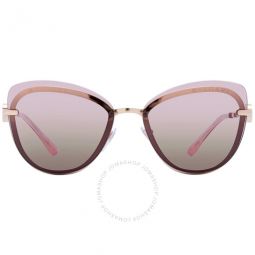 Pink Gradient Gray Butterfly Ladies Sunglasses BV6182B20143B60