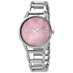 Stately Pink Mother of Pearl Dial Ladies Watch