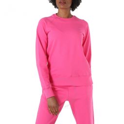Ladies Pink Muskoka Crewneck Cotton Sweatshirt, Size X-Small