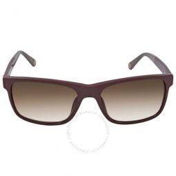 Brown Gradient Rectangular Sunglasses