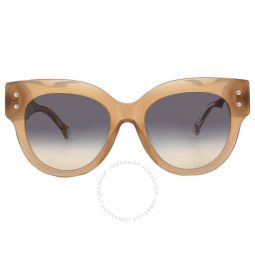 Brown Shaded Ocre Cat Eye Ladies Sunglasses