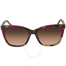 Gradient Brown Cat Eye Ladies Sunglasses