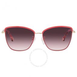 Violet Gradient Pink Rectangular Ladies Sunglasses