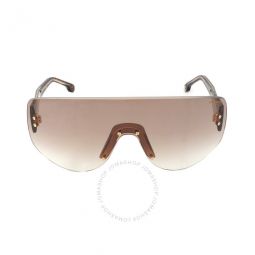 Brown Shaded Shield Unisex Sunglasses