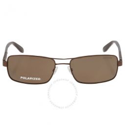 Polarized Bronze Rectangular Mens Sunglasses