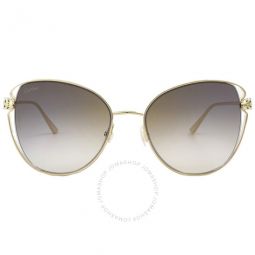 Gold Flash Grey Butterfly Ladies Sunglasses