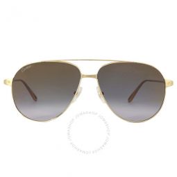 Grey Gold Flash Pilot Ladies Sunglasses