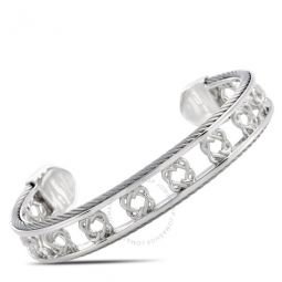 Heart to Heart Sterling Silver Bangle Bracelet Size Large